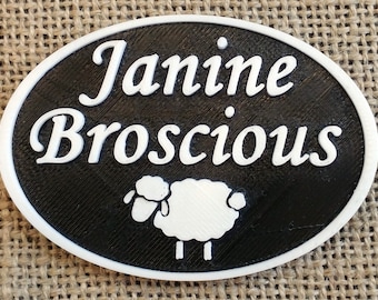 Sheep Name Tag 3-D