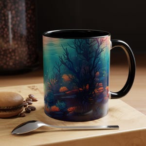 Ocean Vibes Coffee Mug, Underwater Scene Mug, Coral Reef Cup, Ocean Lover Gift, Sea Life Drinkware