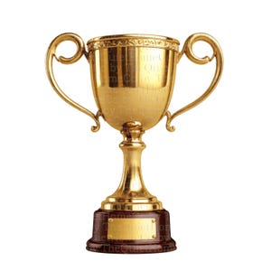 17 Gold Trophy Clipart Set | Champion Award Graphics (PNG) | Set #590