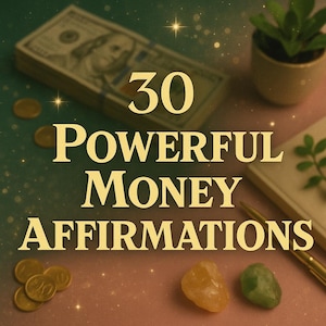 30 afirmaciones poderosas sobre el dinero: Manifiesta riqueza, abundancia y éxito financiero - PDF imprimible sobre manifestación de dinero