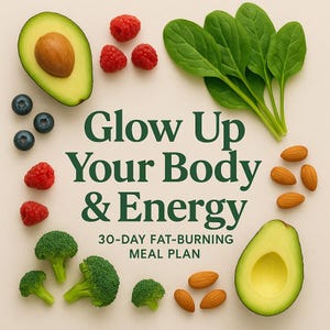 30-Tage-Mahlzeitplan zur Fettverbrennung | Gesunde Rezepte zur Gewichtsabnahme | Printable Metabolismus Boost Diät-Planer | Easy Fitness Meal Guide PDF