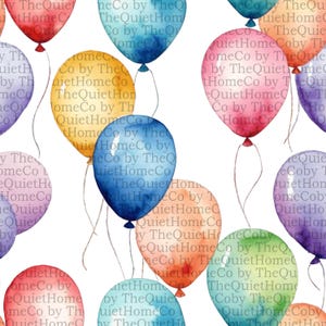 Pacchetto di 20 clipart di palloncini acquerellati / PNG Palloncini colorati per feste per inviti di compleanno, sublimazione e decorazioni per feste per bambini / Set n. 254