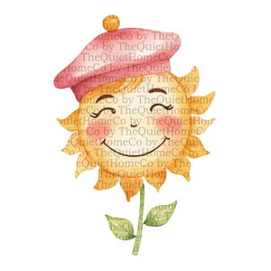 12 Watercolor Sun Face Clipart Bundle | Cute Sun Character PNG Set with Hats and Smiles | Whimsical Sunshine Art for Kids Decor | Set #169