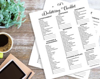 Lista de organización del hogar imprimible y descargable