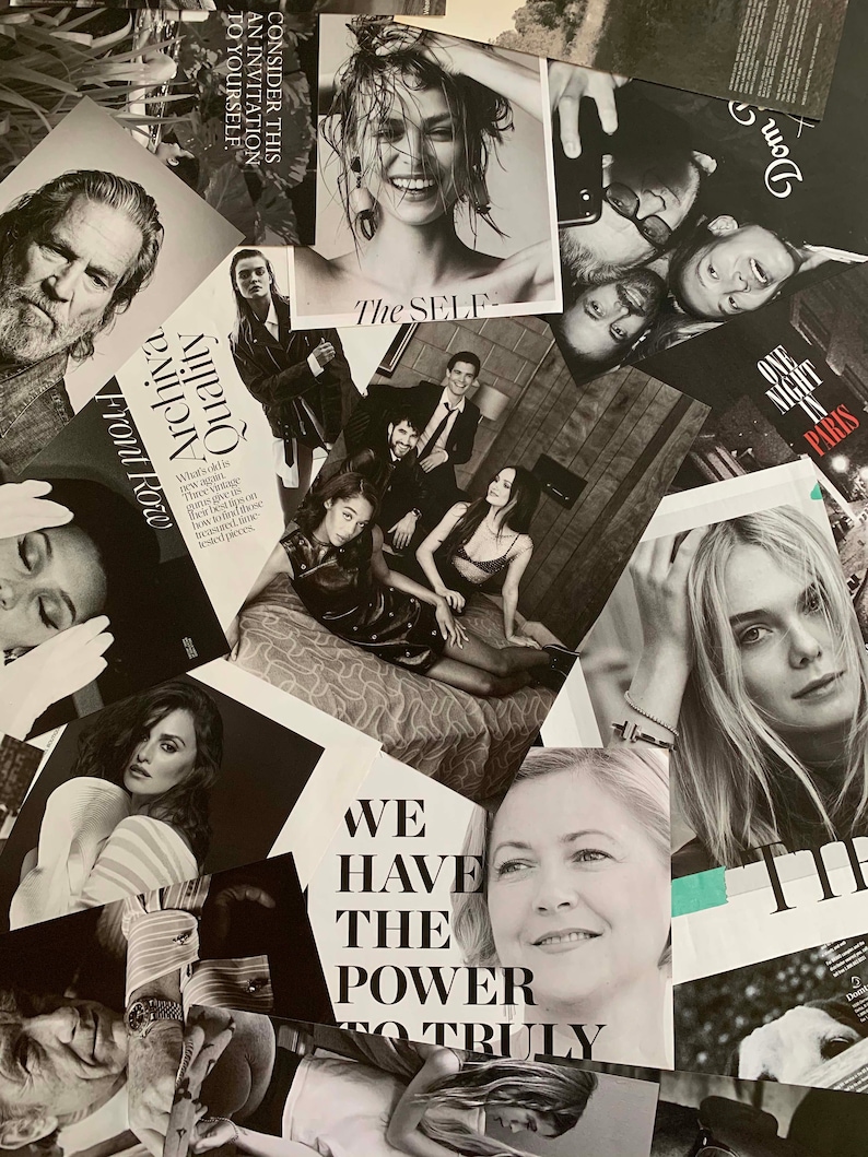 Puede incluir: Un collage de im&aacute;genes en blanco y negro con varias personas y texto. El texto incluye "The Self", "We Have The Power To Truly", "One Night In Paris" y "Consider This An Invitation To Yourself".