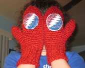 Warm Red Grateful Dead Steal Your Face Mittens