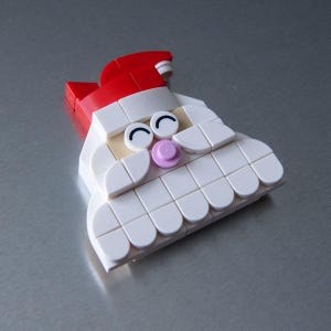 Custom Santa Claus Christmas Magnet Made with Building Blocks for Locker Decor, Fridge, Whiteboard, Souvenir, Party Favor, Gift for LEGO Fan