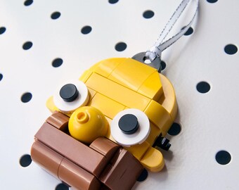 Custom Cartoon Character Ornament Made with Building Blocks for Christmas Tree, Home Decor, Souvenir, Party Favor, Great Gift for LEGO Fans
