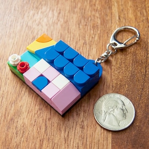Custom Home Backpack Handbag Purse Bag Charm Made with Genuine Building Blocks, Perfect LEGO Fan Gift for Birthday and Housewarming Party