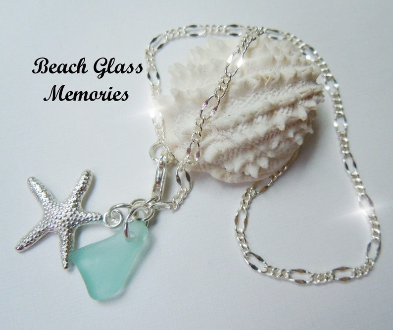Seaglass Anklet Aqua Sea Glass Anklet Beach Glass Chain Anklet