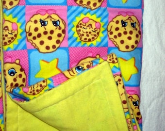 Shopkins Kooky Cookie Flannel snuggle blanket