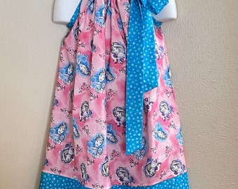 Disney inspired Princess Pillowcase dress, Cinderella, pink and blue