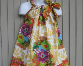 Girls Floral Garden Pillowcase dress, Last One, SIZE 4- Sale