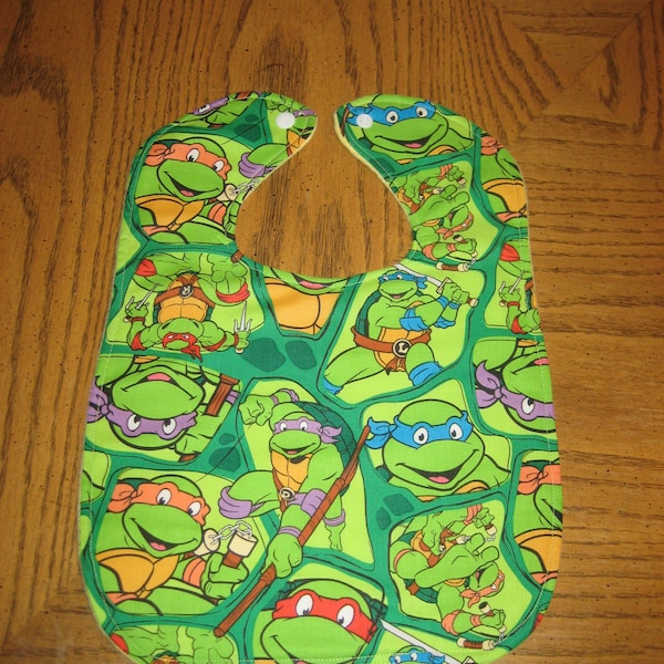 Baby Bib, Teenage Ninja Turtles, Green bib