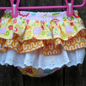 Toddler fully lined Ruffled Diaper Cover, Ruffled Bloomers, Size 24 Months Ready to ship image 1