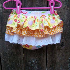Toddler fully lined Ruffled Diaper Cover, Ruffled Bloomers, Size 24 Months Ready to ship image 2