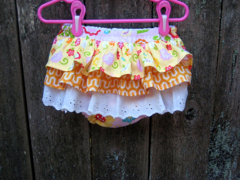 Toddler fully lined Ruffled Diaper Cover, Ruffled Bloomers, Size 24 Months Ready to ship image 2