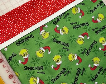 Grinchmas Christmas, standard size pillowcase, Green Grinch