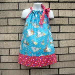 Easter Bunny and baskets Pillowcase Dress, LAST ONE, Size 3