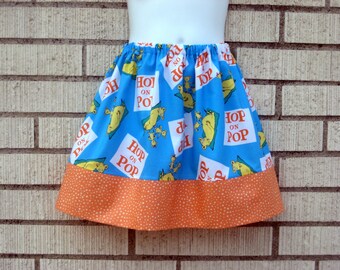 Dr Seuss inspired "Hop on Pop" girls skirts, Girls size 5
