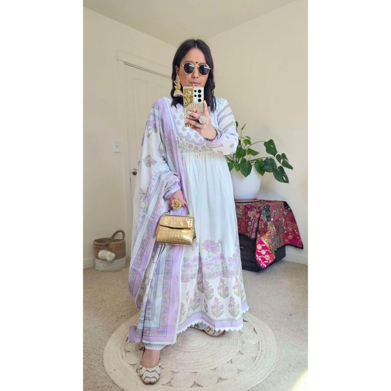 Lilac Potli Anarkali Suit Set - Ready to Ship main image 1