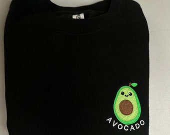avocado, embroidery, crewneck, cute, fashion, clothes