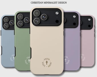 Christian Phone Case | Love Faith Hope Cover for iPhone 17 16 15 14 13 MagSafe Air Pro Max Plus Samsung Galaxy S26 S25 S24 S23 S22 S21 S20