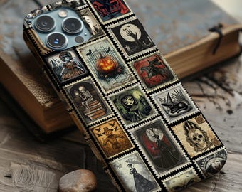 Halloween Phone Case | Gothic Horror Collage Cover | Spooky Fall Case for Magsafe iPhone Samsung Galaxy Google Pixel