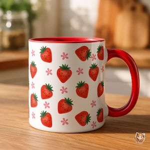 Subtle Fuck Trump Mug | Anti MAGA Democrat Gift | Political Activism Coffee Cup | Liberal Feminist Mug | FDT | Resist Fascism Strawberry Mug