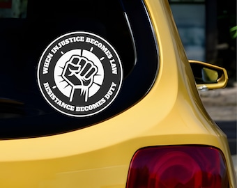Anti Fascism Resistance Vinyl Sticker: Political Activism Decal