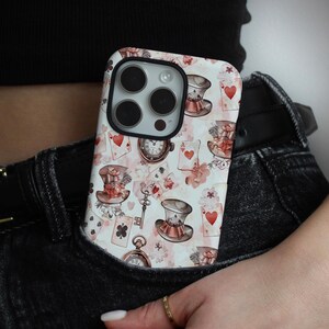 Alice Wonderland Phone Case | Pink Mad Hatter Magsafe Cover for iPhone Samsung Galaxy Google Pixel