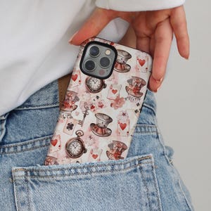 Alice Wonderland Phone Case | Pink Mad Hatter Magsafe Cover for iPhone Samsung Galaxy Google Pixel