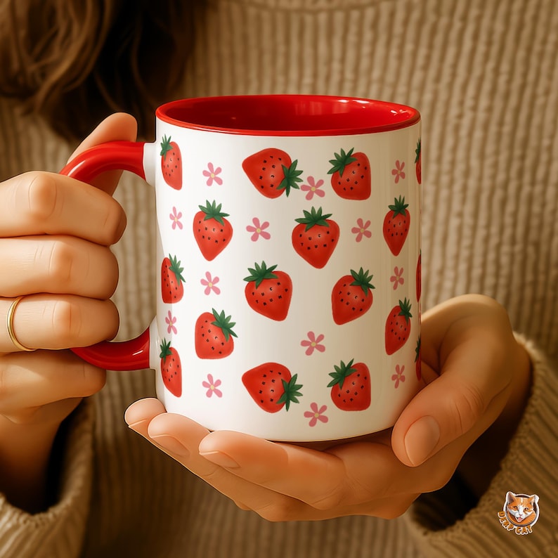Subtle Fuck Trump Mug | Anti MAGA Democrat Gift | Political Activism Coffee Cup | Liberal Feminist Mug | FDT | Resist Fascism Strawberry Mug