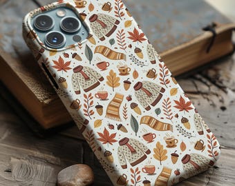 Fall Sweaters & Coffee Phone Case | Cottagecore Autumn Magsafe Cover for iPhone Samsung Galaxy Google Pixel