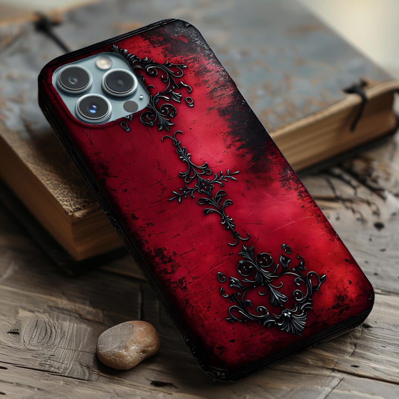 Gothic Blood Red Phone Case | Creepy Horror Weirdcore Cover iPhone 17 16 15 14 Air Pro Max Plus Magsafe Samsung Galaxy S26 S25 S24 S23 S22