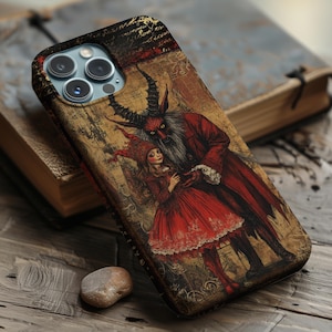 Krampus Phone Case | Gothic Krampusnacht nGift | Holiday Horror Magsafe Cover for iPhone Samsung Galaxy Google Pixel