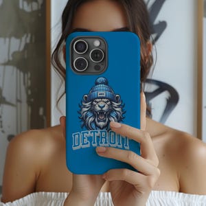 Detroit Football Phone Case | Michigan Sports Cover for iPhone 17 16 15 14 Air Pro Max Plus Samsung Galaxy S26 S25 S24 S23 S22 S21