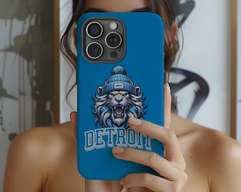 Detroit Football Phone Case | Michigan Sports Cover for iPhone 17 16 15 14 Air Pro Max Plus Samsung Galaxy S26 S25 S24 S23 S22 S21