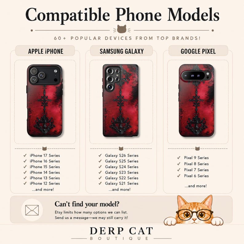 Gothic Blood Red Phone Case | Creepy Horror Weirdcore Cover iPhone 17 16 15 14 Air Pro Max Plus Magsafe Samsung Galaxy S26 S25 S24 S23 S22