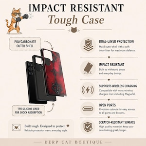 Gothic Blood Red Phone Case | Creepy Horror Weirdcore Cover iPhone 17 16 15 14 Air Pro Max Plus Magsafe Samsung Galaxy S26 S25 S24 S23 S22