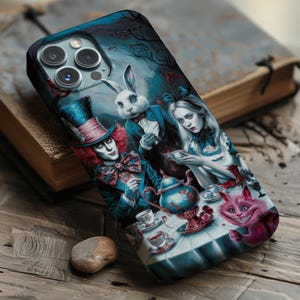 Alice Wonderland Phone Case | Gothic Tea Party Cover | Reader Gift | iPhone 17 16 15 14 Pro Air Max Magsafe Samsung Galaxy S26 S25 S24 S23