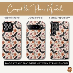 Spooky Cute Floral Fall Phone Case Cottagecore Halloween Whimsigoth cover iPhone 16 15 14 13 Pro Max Plus Samsung Galaxy S24 S23 S22 S21 S20