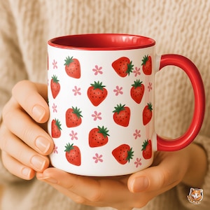 Subtle Fuck Trump Mug | Anti MAGA Democrat Gift | Political Activism Coffee Cup | Liberal Feminist Mug | FDT | Resist Fascism Strawberry Mug