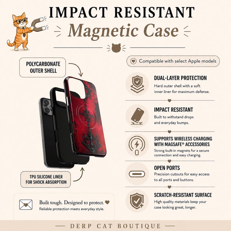 Gothic Blood Red Phone Case | Creepy Horror Weirdcore Cover iPhone 17 16 15 14 Air Pro Max Plus Magsafe Samsung Galaxy S26 S25 S24 S23 S22
