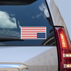 Upside Down Flag Sticker, Distress US Flag Anti Trump Decal, Anti MAGA Bumper Sticker, Liberal Activism We Are Not ok Political Window Decal