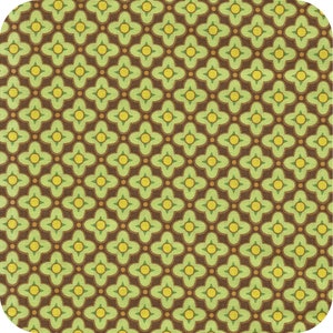 Bijoux quilt fabric by Heather Bailey for Free Spirit Fabrics - 1/2 yard cut - # HB10 Brown