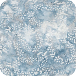Floriculture 2 batik cotton quilting sewing fabric by Lunn Studios for Robert Kaufman Fabrics - 1/2 yard - #15519-300 Storm