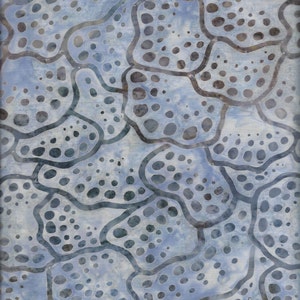 Nature&#39;s Creations 2 batik cotton quilting sewing fabric by Lunn Studios for Robert Kaufman Fabrics - 1/2 yard - #15483 185 Steel