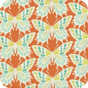 Flutterby quilt fabric by Heather Bailey for Free Spirit Fabrics - 1/2 yard cut - # PWHB055 Tangerine