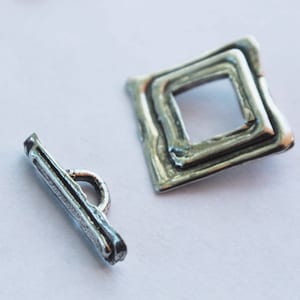 Layered Toggle Square Rustic Handmade Toggle  T50